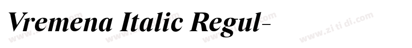 Vremena Italic Regul字体转换